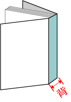 無線綴じ冊子の背表紙について