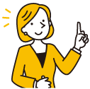女性が指を指している画像