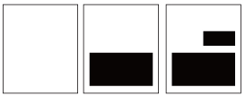 カラー領収書 印刷の減感位置と版数について （３枚複写、減感２、版数２）